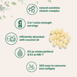 Micro Ingredients Vitamin D3 10,000 IU + K2 MK-7 200 mcg, 300 Softgels