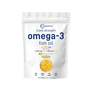 Micro Ingredients Triple Strength Omega 3 Fish Oil Supplements 4200mg Per Serving