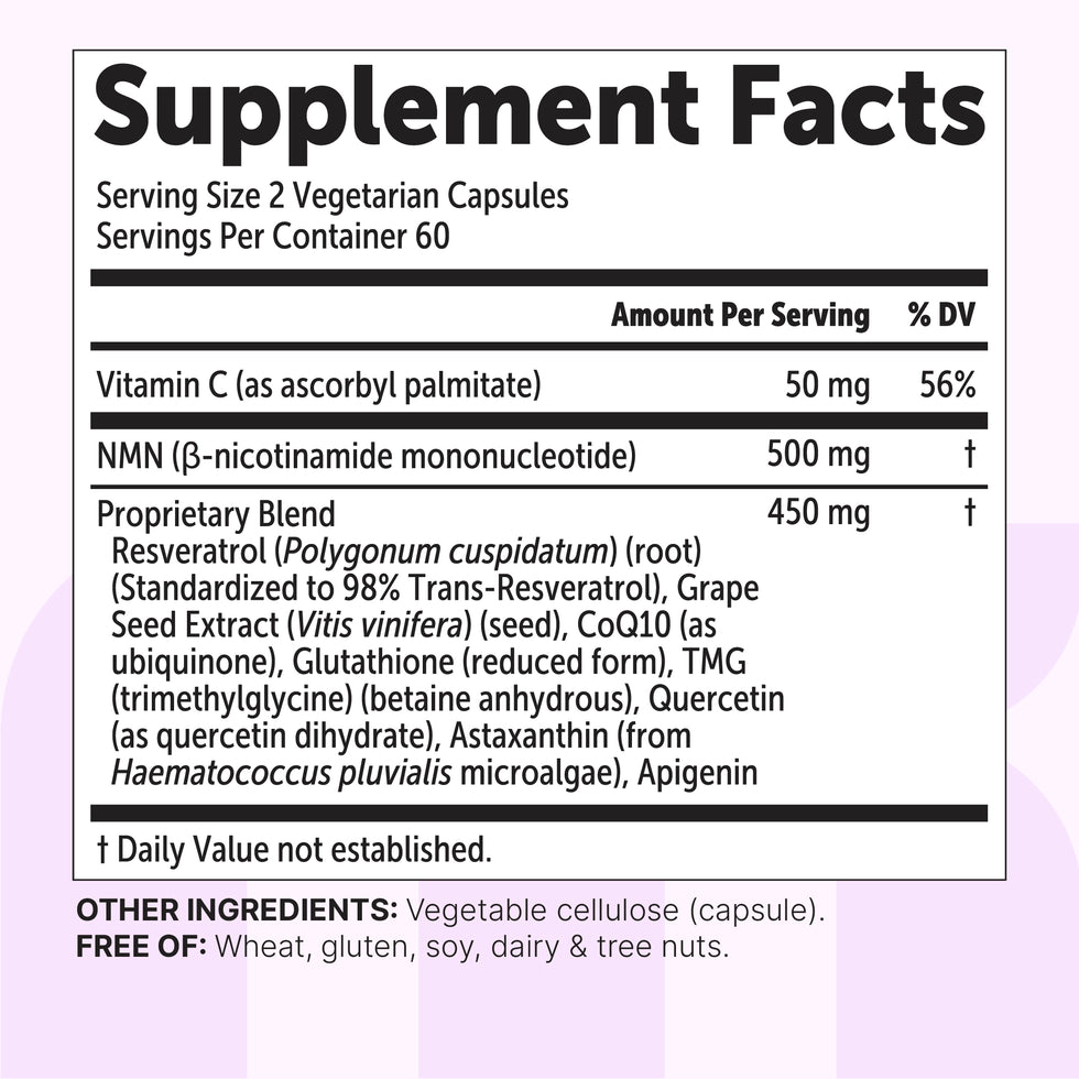Micro Ingredients NMN Complex 1,000mg Per Serving, Veggie Capsules